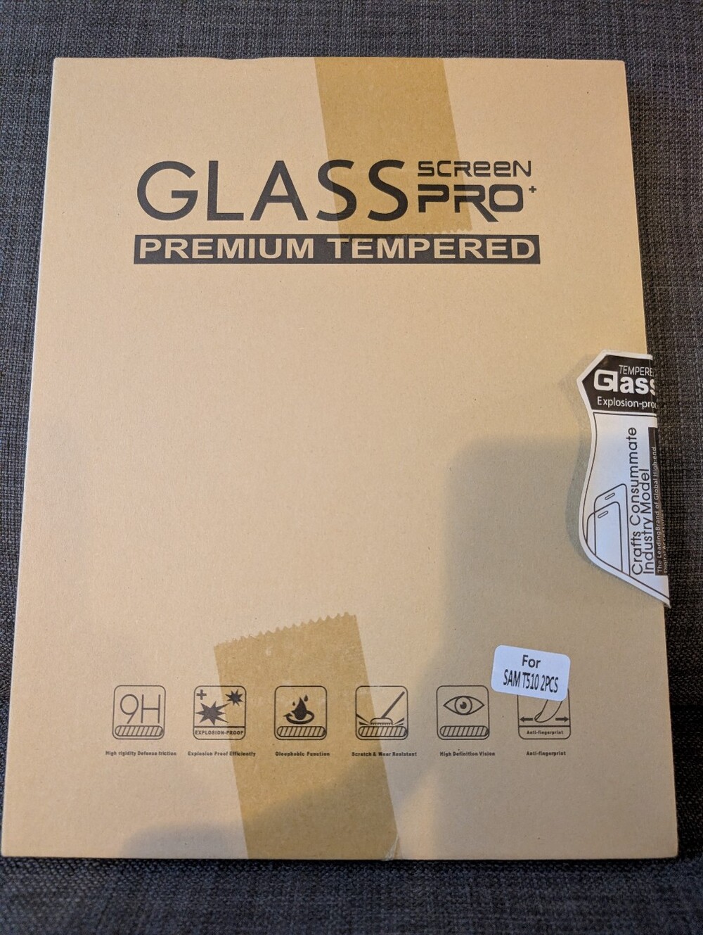 Glass screen Pro Tempered Glass Protector for Samsung 10-inch Tablets! 2pk!
